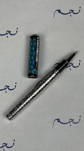 قلم كارتير سداسي-أزرق مموج