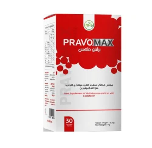 برافو ماكس حديد + فيتامينات 30 قرص مضغ