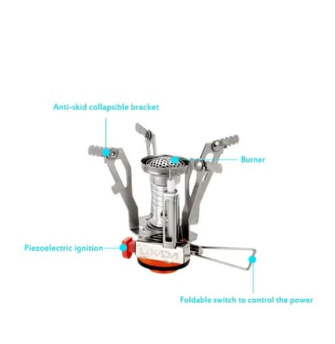 موقد غاز محمول وخفيف الوزن للأماكن الخارجية مع صند...