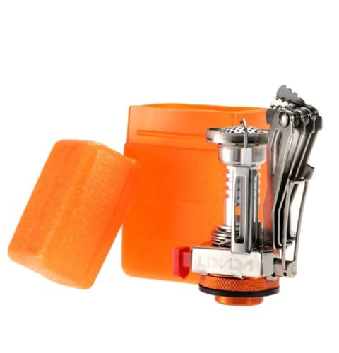 موقد غاز محمول وخفيف الوزن للأماكن الخارجية مع صند...