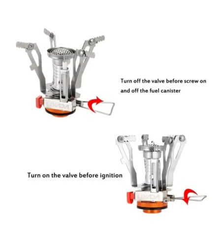 موقد غاز محمول وخفيف الوزن للأماكن الخارجية مع صند...