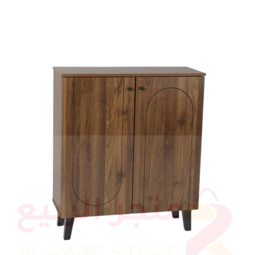 دولاب أحذية خشب بني غامق 2باب رقم SC0003-80