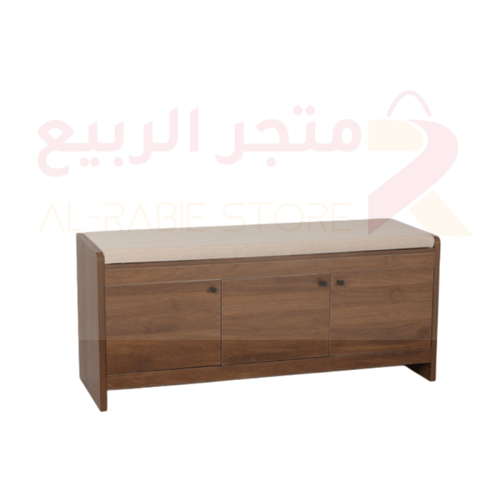 اريكة خشب 3ادراج سطح قماش بيج رقم Y129-2