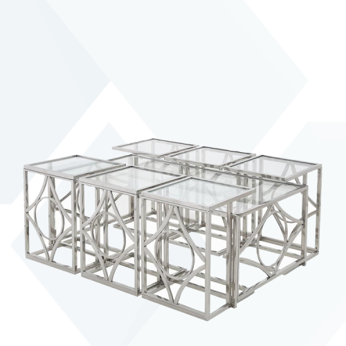 طقم استيل زجاج