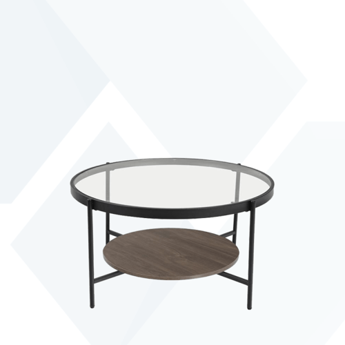 طاولة خشب مع زجاج مفرد