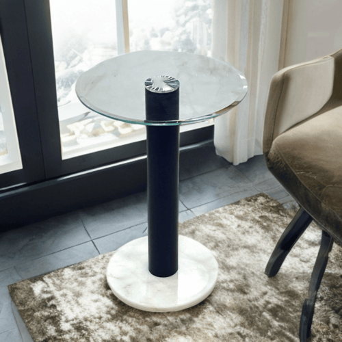 طاولة خدمة زجاج بقاعدة رخام رقم AR-10288