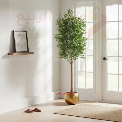 شجرة صناعية بمركن بلاستيك دائري 210سم رقم R0592-4-...