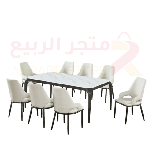 طاولة طعام رخام 8كراسي رقم 3310