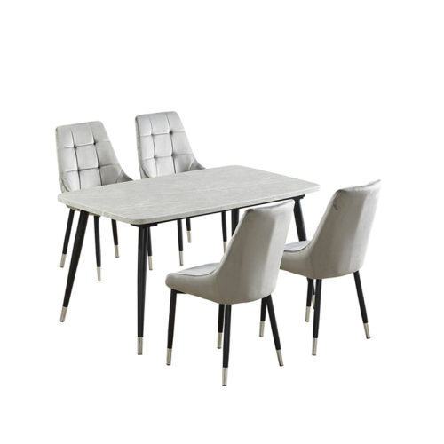 طاولة طعام رخام رمادي 4كراسي رقمM-019