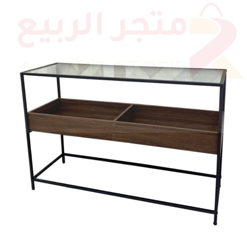 كونسول (مدخل) بسطح زجاج هيكل حديد رقم 00063