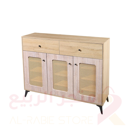 دولاب (جزامة) احذية خشب بيج 3ابواب 4رفوف رقم SC-32