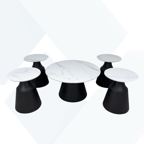 طقم طاولات كنب سيراميك 5قطع