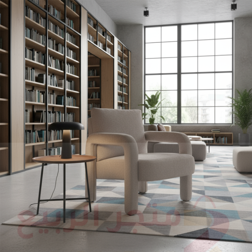 كرسي مفرد قماش بيج رقم VC-200