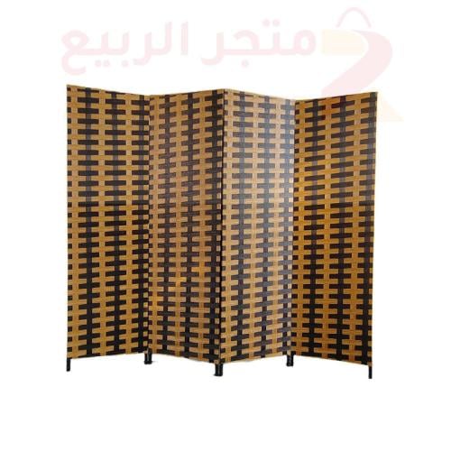 بارتشن خشب بيج مع بني 4الواح رقمDV-004