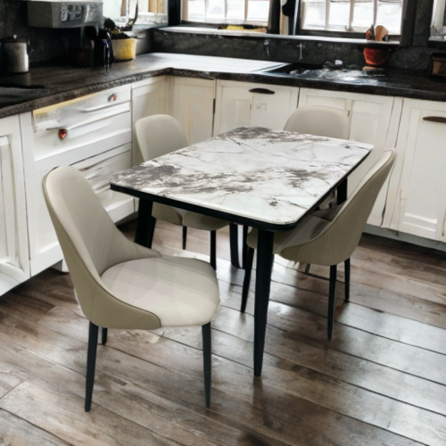 طاولة طعام رخام 4كراسي رقم DFD10099