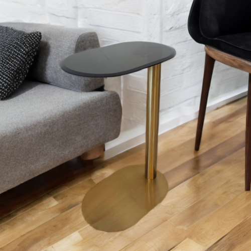 طاولة خدمة زجاج بقاعدة حديد رقم AR-10194