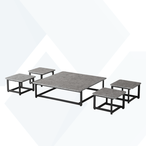 طقم طاولات خشب أرضي 5قطع