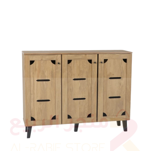 دولاب (جزامة) أحذية خشب بيج 3ابواب رقم SC0004-120