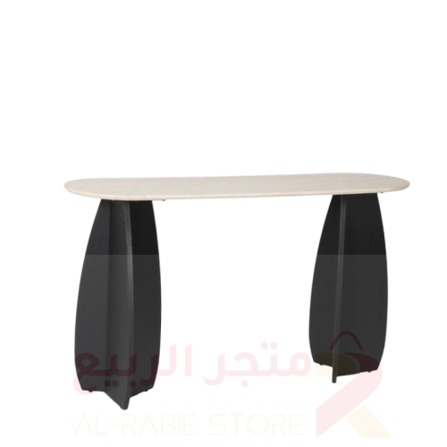 مدخل (كونسول) رخام بيج هيكل حديد اسود رقم XG-165