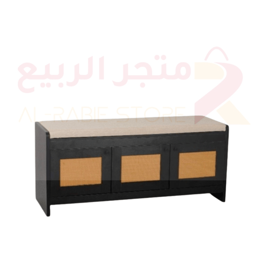 اريكة خشب 3ادراج سطح قماش بيج رقم Y129-1