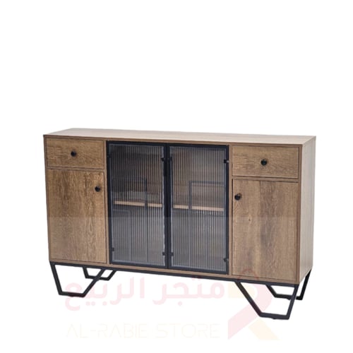 دولاب (ركن) بوفيه خشب بني 4ابواب 2درج 140سم رقم CB...