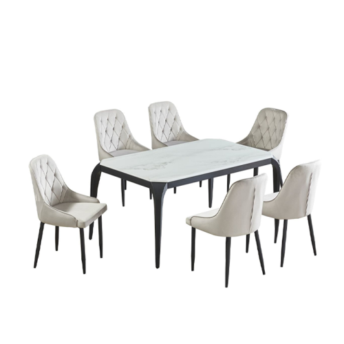 طاولة طعام رخام ابيض 6كراسي رقمM-016