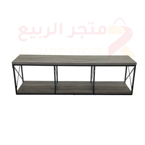 طاولة تلفاز (بلازما) خشب رمادي 2رف رقم 1452R