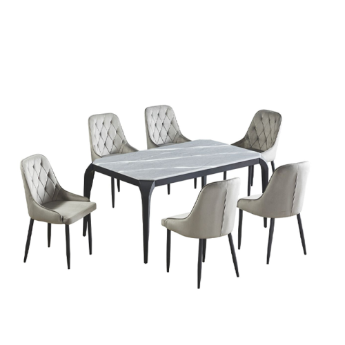 طاولة طعام رخام رمادي 6كراسي رقمM-016