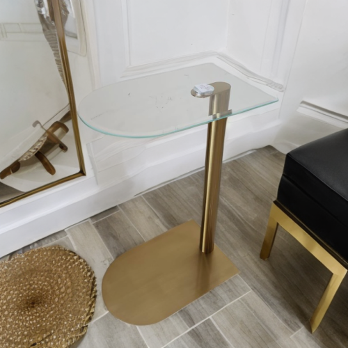 طاولة خدمة زجاج بقاعدة حديد رقم AR-10285