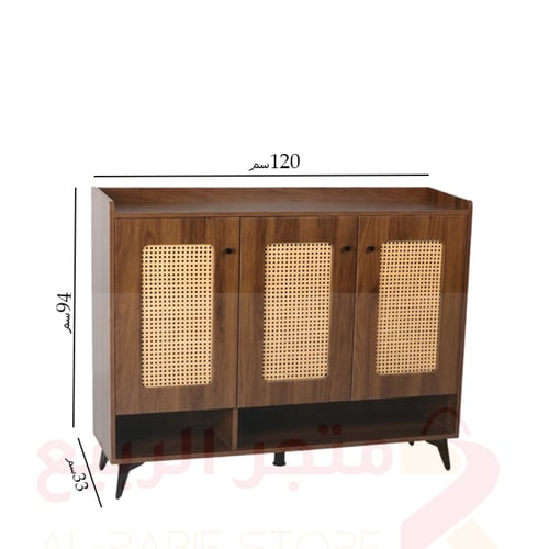 دولاب (جزامة) أحذية خشب بني 3ابواب رقم X279