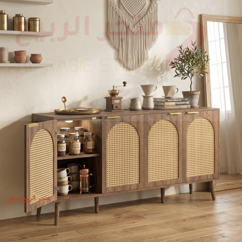 دولاب (ركن) بوفيه خشب بني 4ابواب 2رف 157سم رقم SFF...