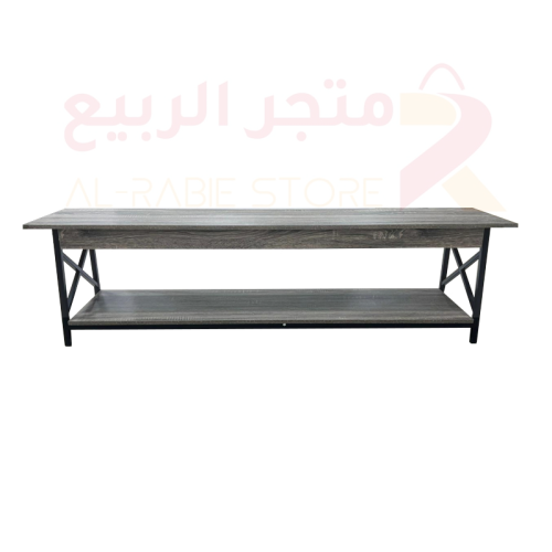 طاولة تلفاز (بلازما) خشب رمادي 2رف رقم 2207GR