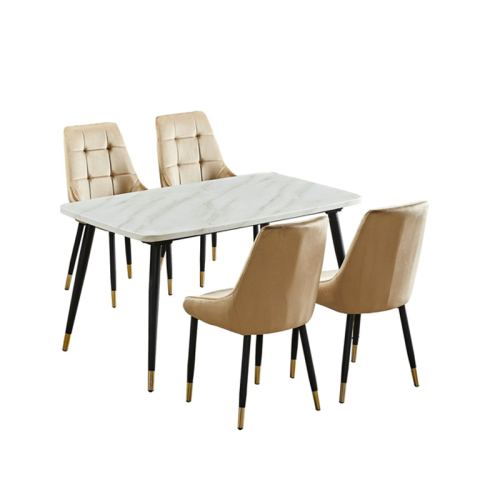 طاولة طعام رخام ابيض 4كراسي رقمM-019