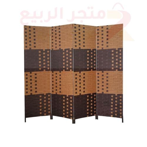 بارتشن خشب بيج مع بني 4الواح رقمDV-005