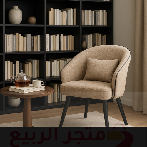 كرسي قماش بني مفرد هيكل حديد رقم 321