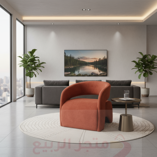 كرسي استرخاء قماش بني رقم 000128