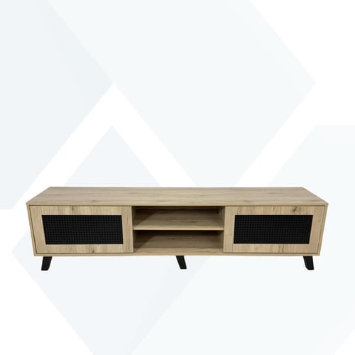 طاولة بلازما خشب 2باب 3رفوف