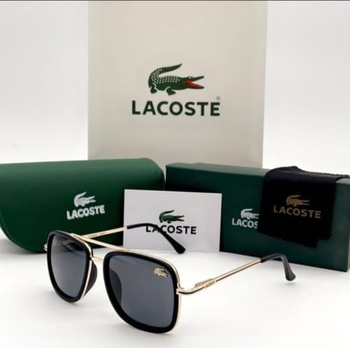 نظارة لاكوست لون أسود مع الملحقات طبق الأصل