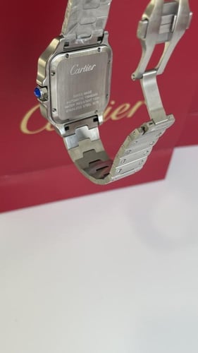ساعه كارتير سانتوس فضي شامل الملحقات