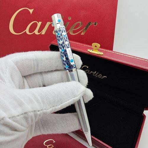 قلم كارتير فضي مع أزرق شامل الملحقات