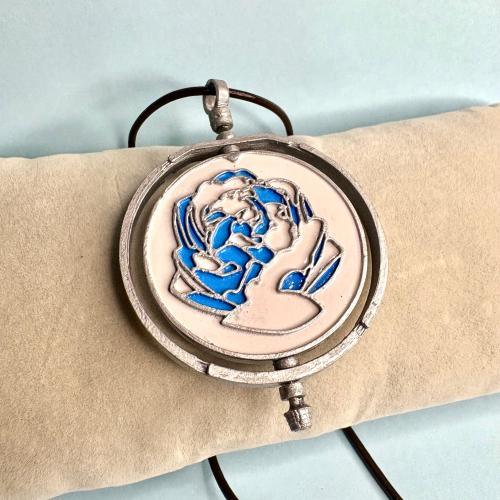 Blue rose necklace - arcane