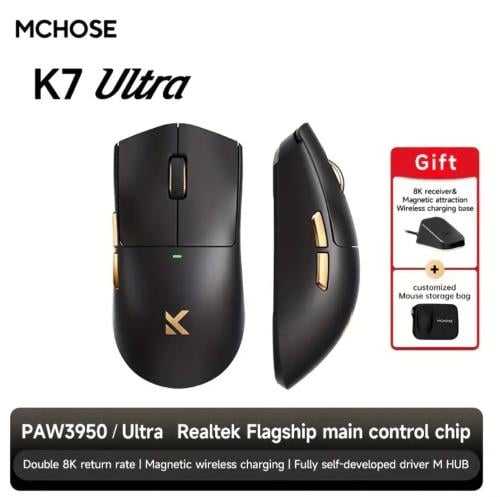 لا سلكي Mchose K7 ULTRA - Black & Gold
