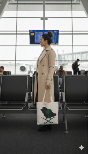 TOTE BAG بتصميم زون الخاص للشعار السعودي
