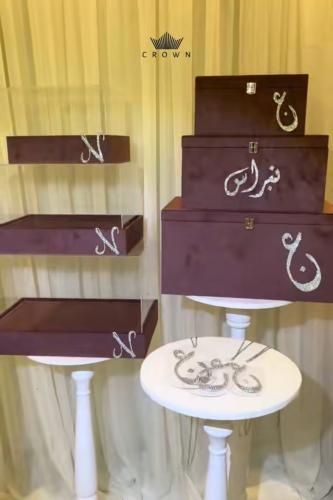 بوكسات دبش٦ قطع ٣ اكريلك ٣ مخمل