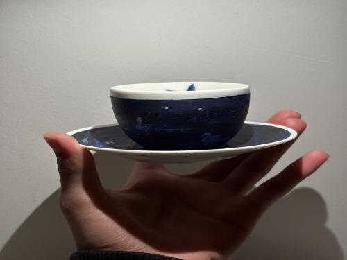 espresso blue cup