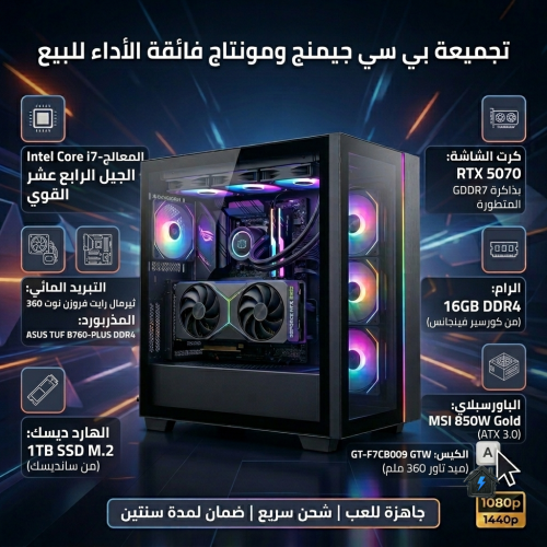Collection of PC Gaming and Editing I7 GEN 14.RTX...