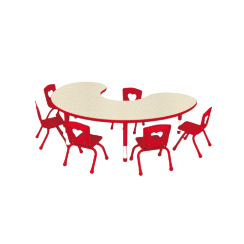 طاولة نصف دائرة مموج