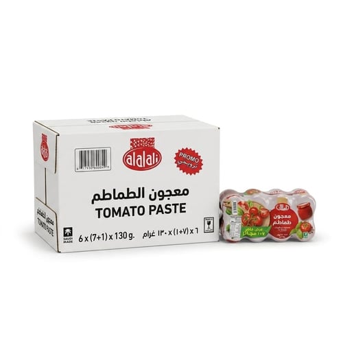 معجون طماطم العلالي زجاج 130 جرام*7+1 حبه مجانا*6...