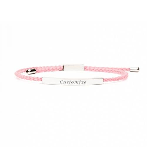 Olivia Bracelet - Pink in Silver