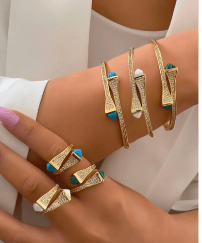 سوار مع خاتم مميزة بتصميم مستوحى من ماركة مارلي مط...